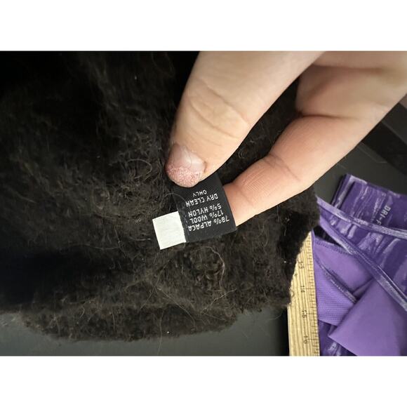 Tabask Medium Women ZIP Up Handmade Peruvian Alpaca Blend Sweater Cardigan 2-4 - Picture 8 of 9